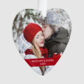 Front photo couple| Snowflakes Back Red Heart (devant)