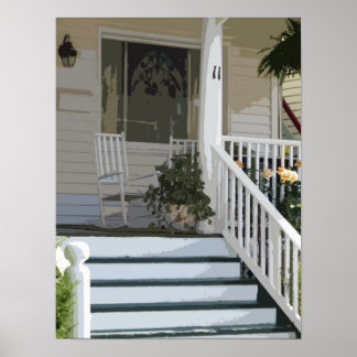 Front-porch in Ocean Grove NJ Poster