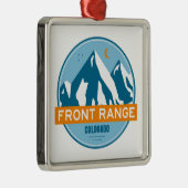 Front Range bergen Colorado Metalen Ornament (Rechts)