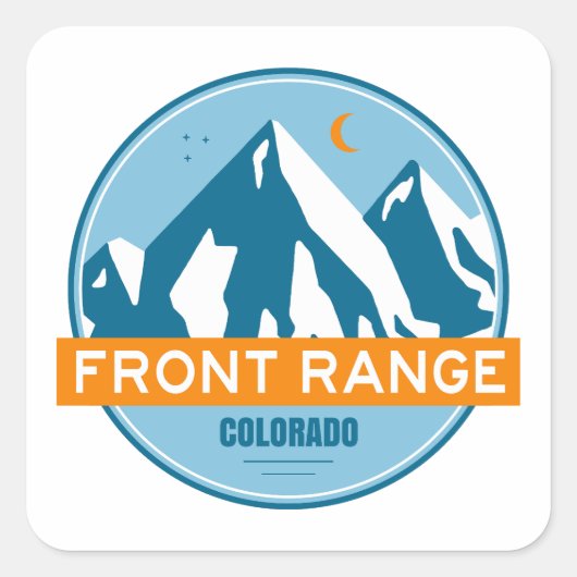 Front Range bergen Colorado Vierkante Sticker (Voorkant)