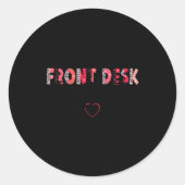 Front Receptionist Desk Valentines Day Hostal Nurs Ronde Sticker (Voorkant)