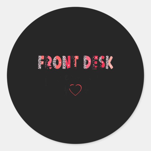 Front Receptionist Desk Valentines Day Hostal Nurs Ronde Sticker (Voorkant)