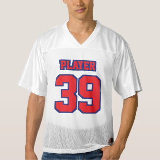 Front RED NAVY BLUE WHITE Mannen Football Jersey