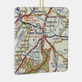 Front Royal VA  Map Keramisch Ornament (Rechts)