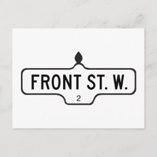 Front Street West, Toronto Street Sign Briefkaart