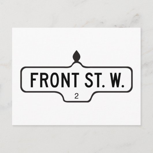Front Street West, Toronto Street Sign Briefkaart (Voorkant)