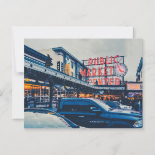 Front Uitzicht Pike Market, Seattle, Verenigde Sta Briefkaart