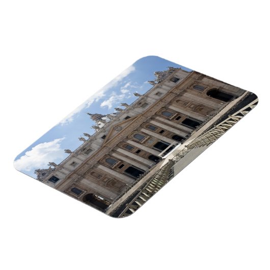 Front uitzicht van St. Peter's Basilica, Vaticaan. Magneet (Linkerzijde)