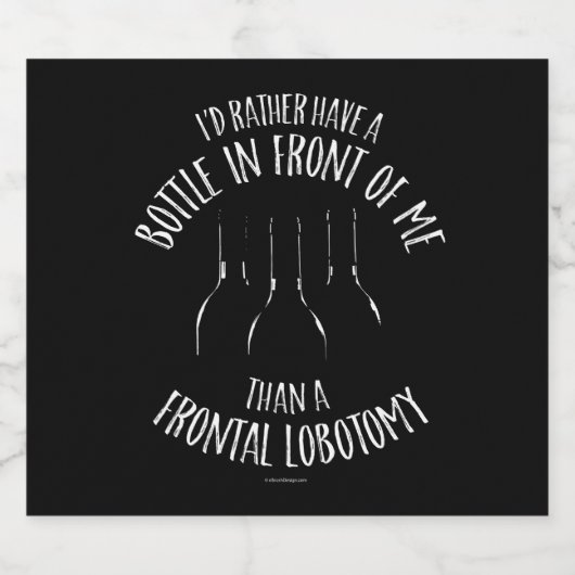 Frontale Lobotomie Likeurfles Etiket (Enkel label)