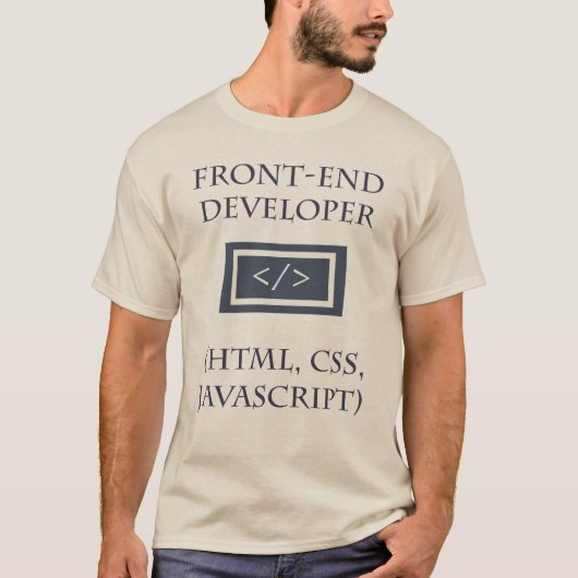 Frontend en Backend ontwikkelaar T-Shirt (Voorkant)