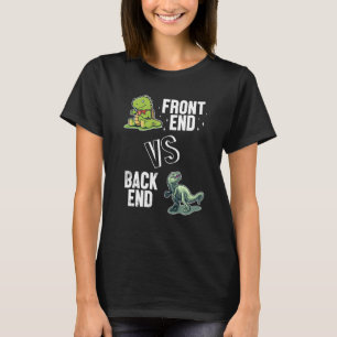 Frontend vs backend ontwikkelaar volledige stack s t-shirt