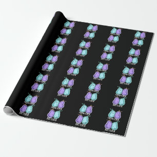 Fronteria Bacteria Funny Biology Pun Dark BG Cadeaupapier