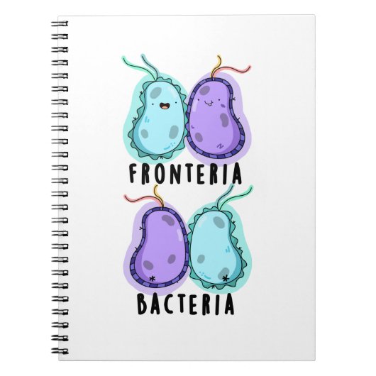 Fronteria Bacteria Funny Biology Pun Notitieboek (Voorkant)