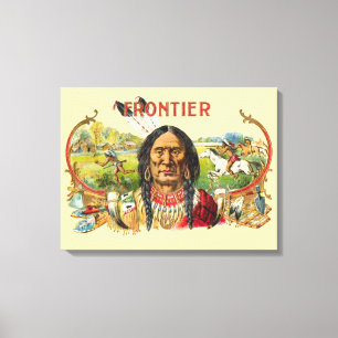 Frontier Cigar Adverteren Canvas Afdruk