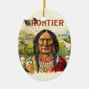 Frontier Cigar Adverteren Keramisch Ornament