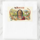 Frontier Cigar Adverteren Rechthoekige Sticker (Tas)