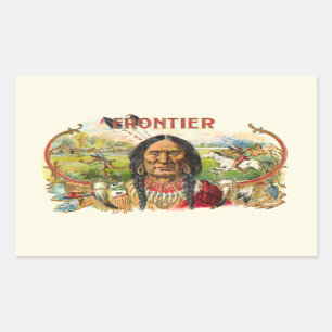 Frontier Cigar Adverteren Rechthoekige Sticker