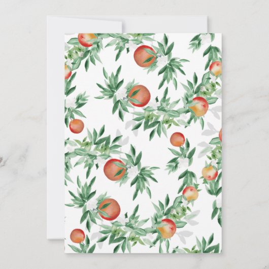 Frontière de fruits d'été, faire-part de mariage (Dos)