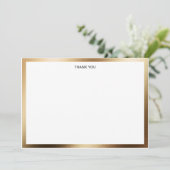 Frontière d'or de carte de remerciements (Debout devant)