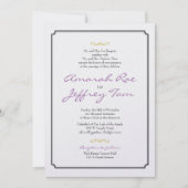 Frontière élégante de faire-part de mariage (Devant)