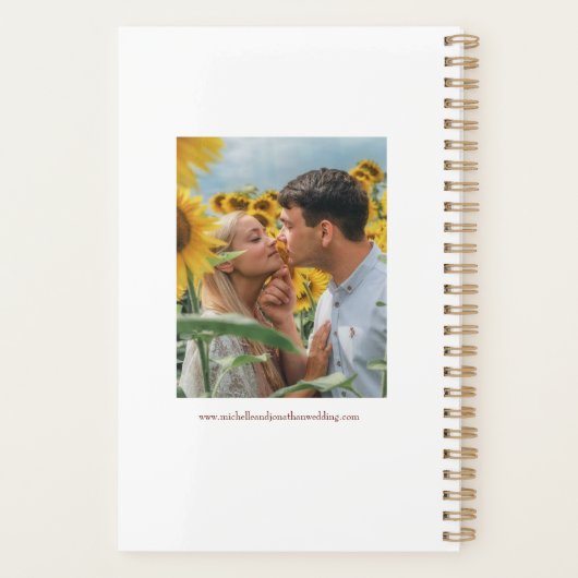 Frontière florale Wedding planner de tournesol ros (Dos)