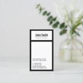 Frontière noire moderne Carte de visite de beauté (Debout devant)