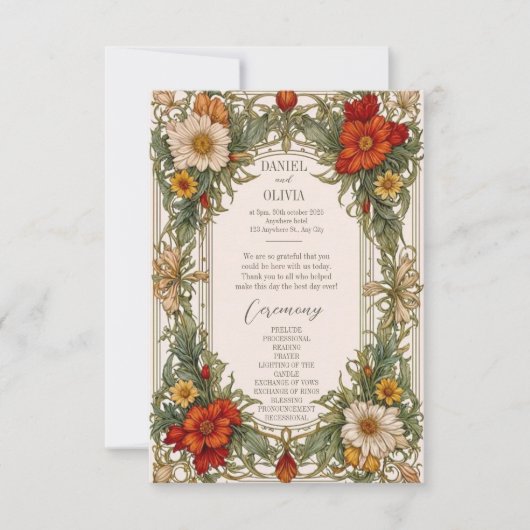 Frontière ornée victorienne avec programmes Fleurs (Devant)