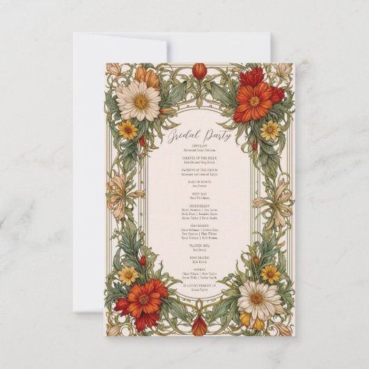 Frontière ornée victorienne avec programmes Fleurs (Dos)