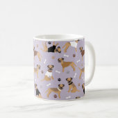 Frontière Os de Terrier et pattes de café Mug (Devant droit)