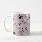 Frontière Os de Terrier et pattes de café Mug (Gauche)