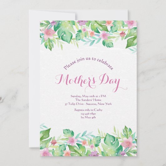 Frontières en fleurs Invitation (Devant)