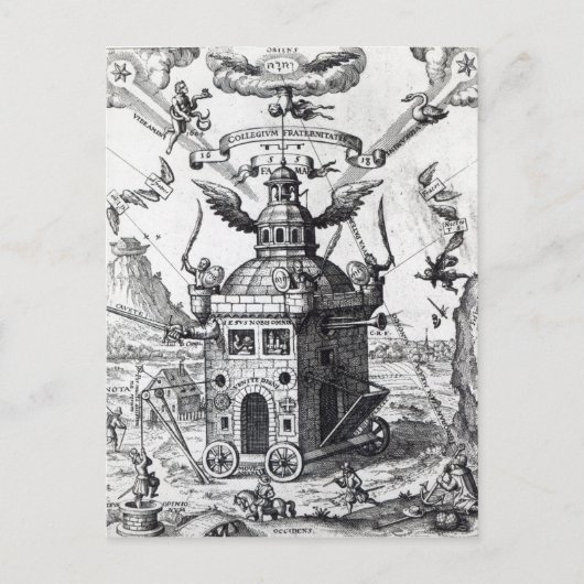 Frontispiece "Collegium Fama Fraternitatis" Briefkaart (Voorkant)