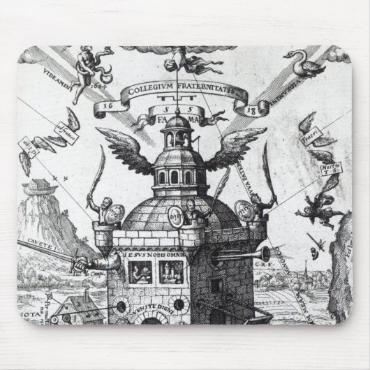 Frontispiece "Collegium Fama Fraternitatis" Muismat (Voorkant)