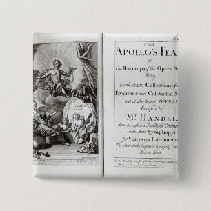 Frontispiece for Apollo's Feast, c.1734 Vierkante Button 5,1 Cm