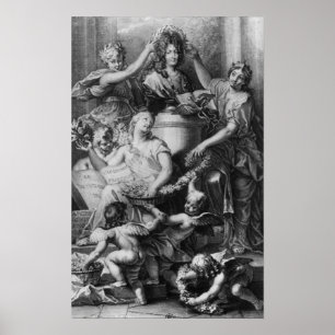 Frontispiece "French Academy Dictionary" Poster