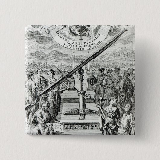 Frontispiece "Oculus Artificialis Vierkante Button 5,1 Cm (Voorkant)