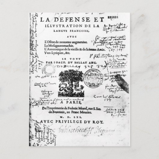 Frontispiece of La Defense et Illustration Briefkaart (Voorkant)
