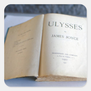 Frontispiece of "Ulysses" van James Joyce Vierkante Sticker
