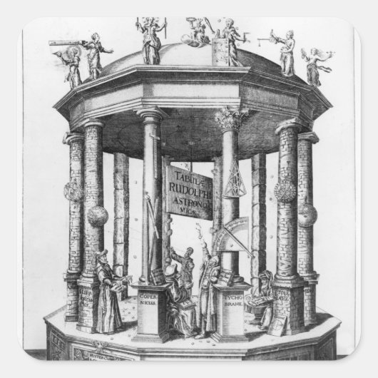 Frontispiece "The Rudolphine Tables" Vierkante Sticker (Voorkant)
