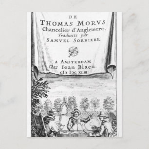 Frontispiece, 'The Utopia of Thomas More' Briefkaart