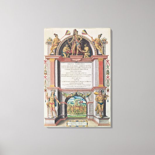 Frontispiece to Brevis Narratio Canvas Afdruk (Voorkant)