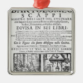 Frontispiece to cook book of Bartolomeo Scappi Metalen Ornament (Voorkant)