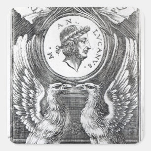 Frontispiece to 'Lucan's Pharsalia' Vierkante Sticker