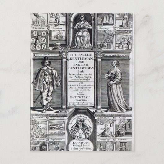 Frontispiece to 'The English Gentleman' Briefkaart (Voorkant)