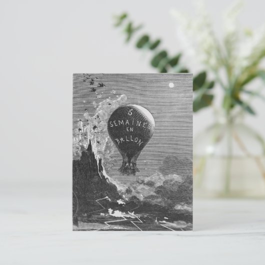 Frontispiece to 'Vijf weken in een ballon' Briefkaart (Staand voorkant)