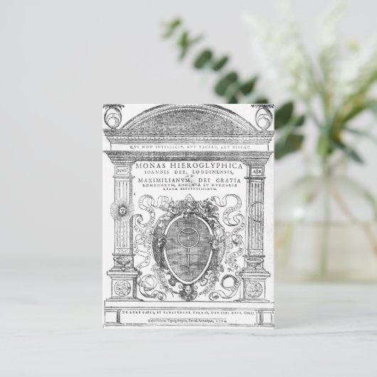 Frontispiece uit 'Monas Hieroglyphica' Briefkaart (Staand voorkant)