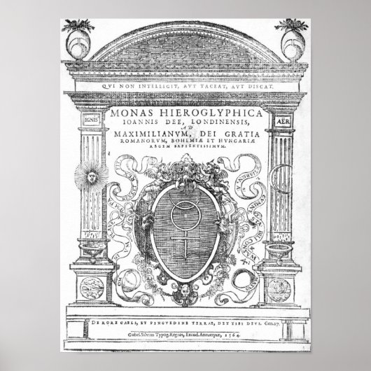 Frontispiece uit 'Monas Hieroglyphica' Poster (Voorkant)