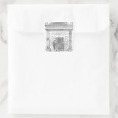 Frontispiece uit 'Monas Hieroglyphica' Vierkante Sticker (Tas)