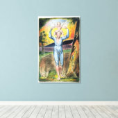 Frontispiece van 'Innocence and of Exper' Canvas Afdruk (Insitu (Houten vloer))