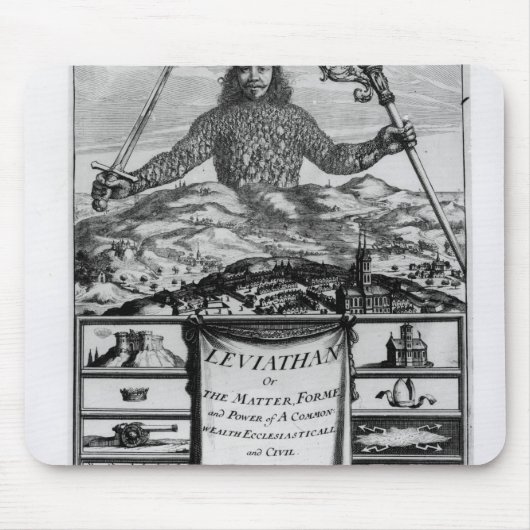Frontispiece van Thomas Hobbes of Malmesbury Muismat (Voorkant)